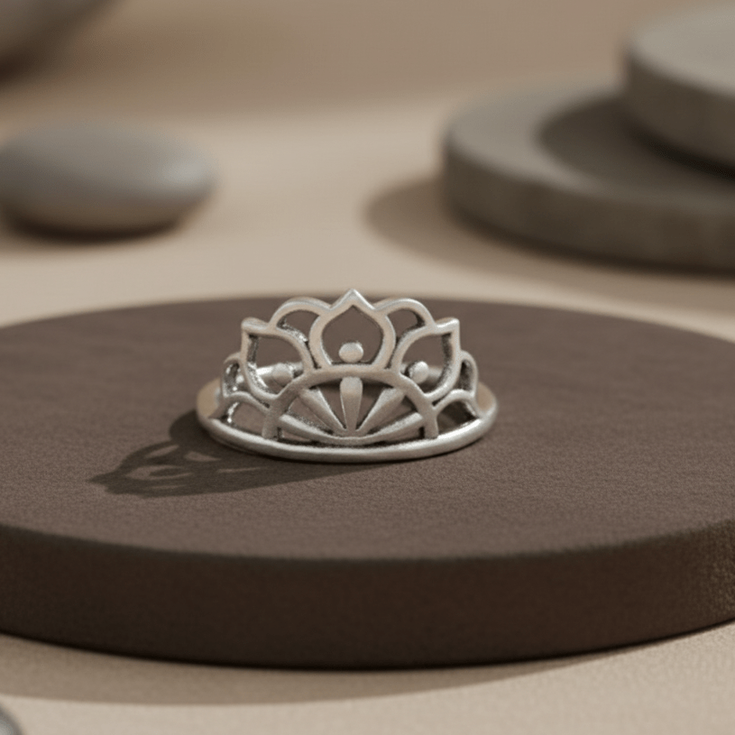 Sterling Silver Lotus Blossom Ring - Zirak Silver