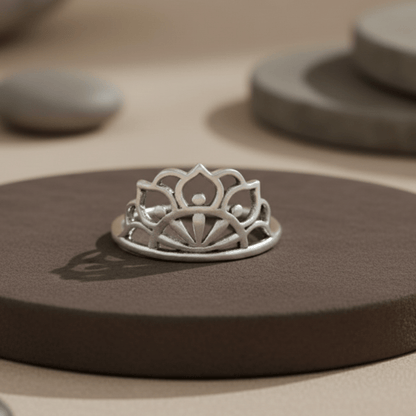 Sterling Silver Lotus Blossom Ring - Zirak Silver