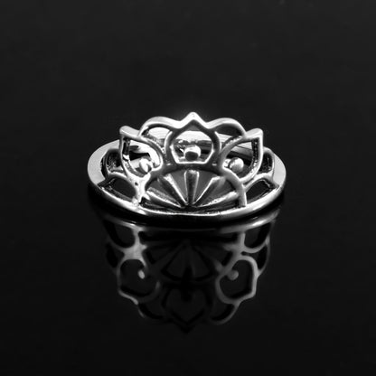Sterling Silver Lotus Blossom Ring - Zirak Silver