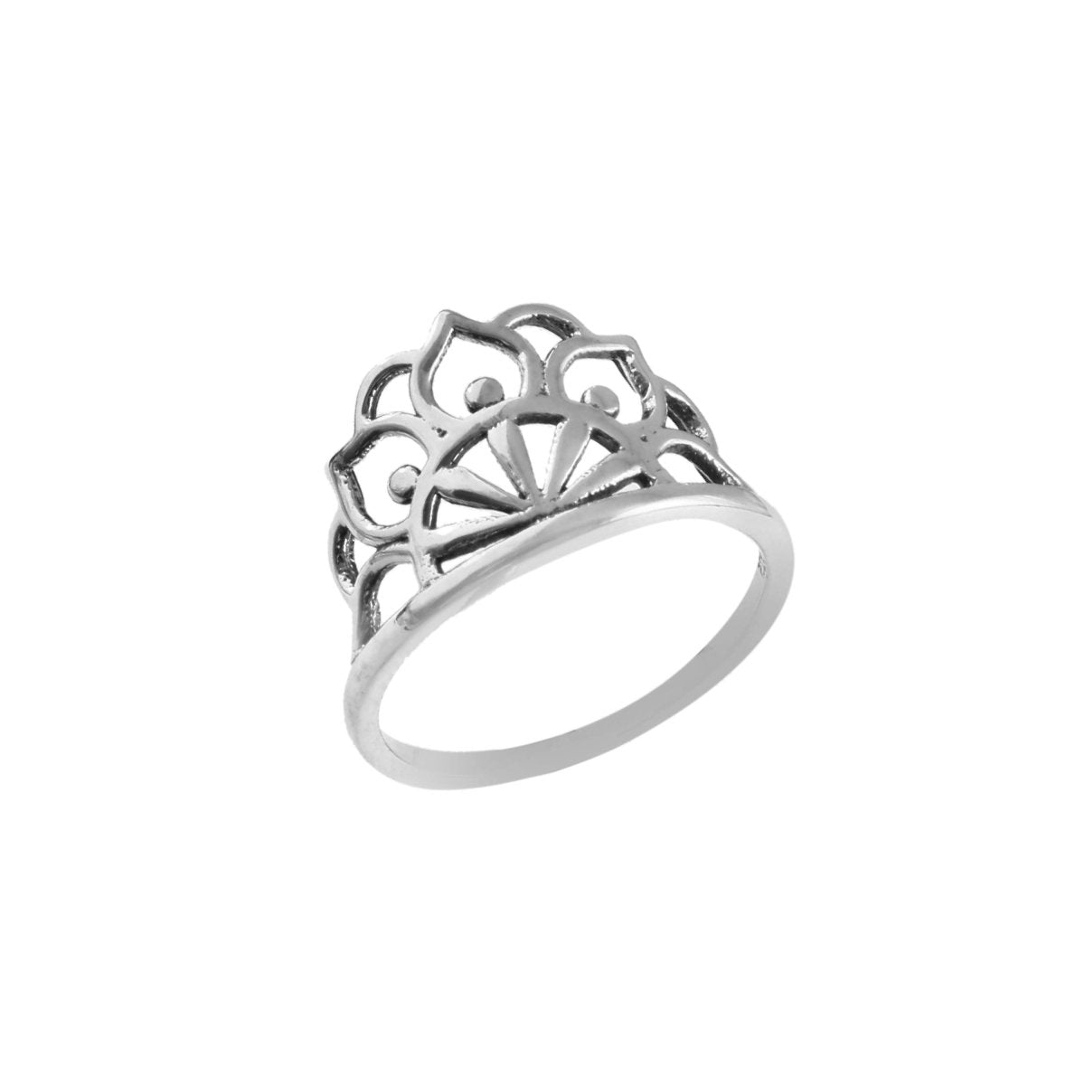 Sterling Silver Lotus Blossom Ring - Zirak Silver