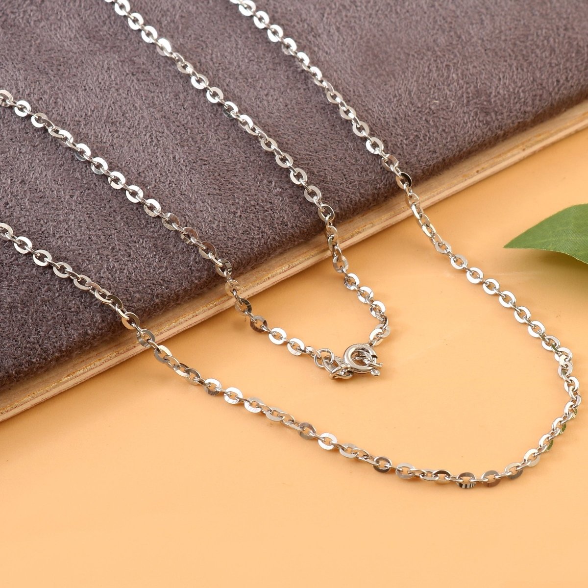 Sterling Silver Oval Link Chain | 925 Silver High Polish Cable Necklace for Men & Women - Zirak Silver