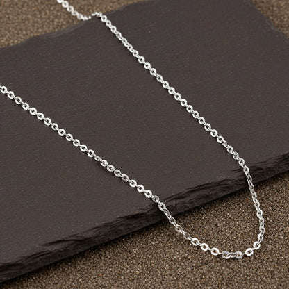 Sterling Silver Oval Link Chain | 925 Silver High Polish Cable Necklace for Men & Women - Zirak Silver