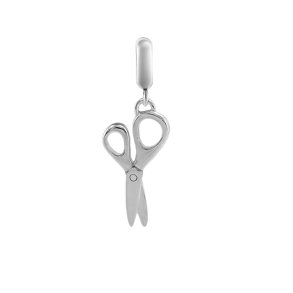 Sterling Silver Scissors Charm Pendant for Bracelet or Necklace - Zirak Silver