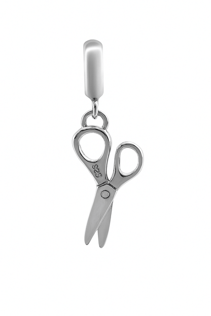 Sterling Silver Scissors Charm Pendant for Bracelet or Necklace - Zirak Silver
