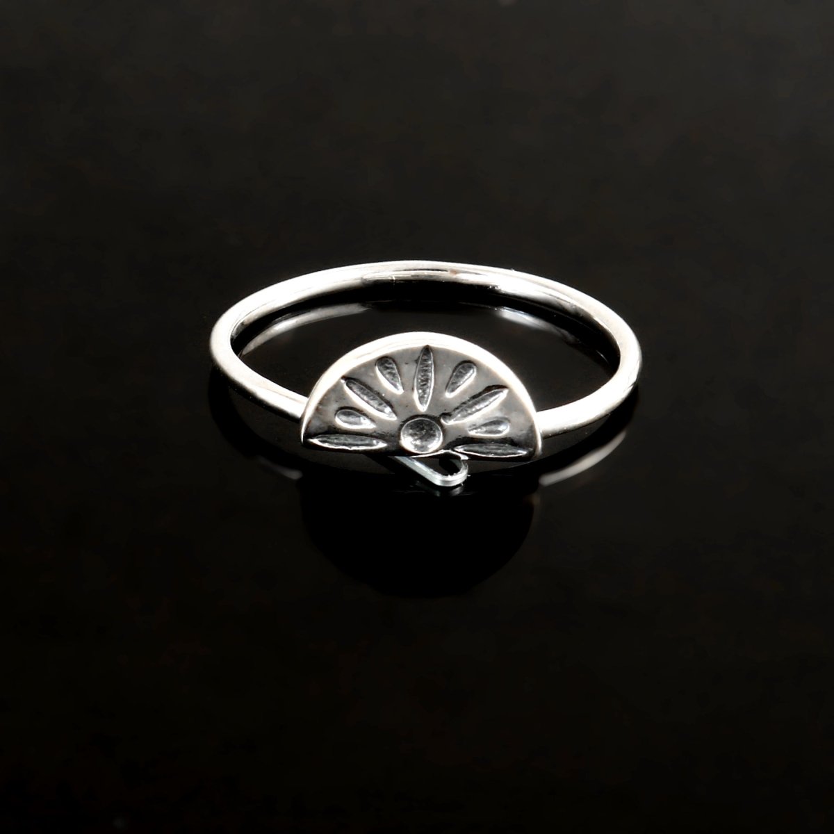 Sterling Silver Sunburst Ring - Zirak Silver