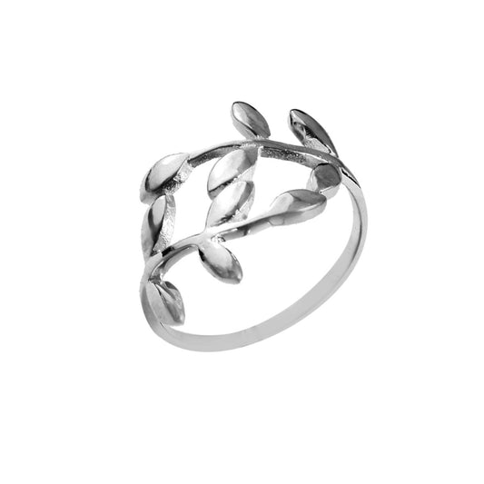 Sterling Silver Vine Leaf Wrap Ring - Zirak Silver