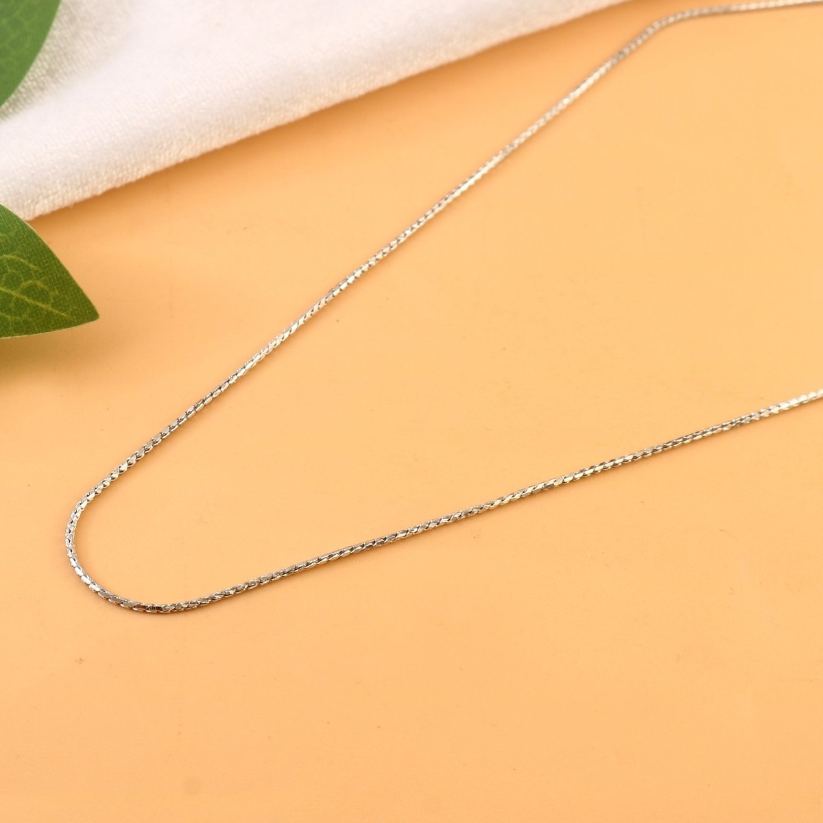 Sterling Silver Wheat Chain | 925 Silver Spiga Chain Necklace for Men & Women - Zirak Silver