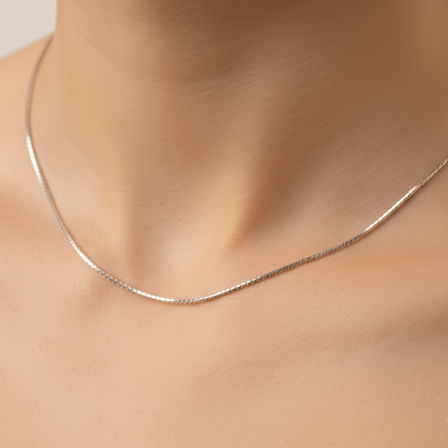 Sterling Silver Wheat Chain | 925 Silver Spiga Chain Necklace for Men & Women - Zirak Silver