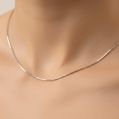 Sterling Silver Wheat Chain | 925 Silver Spiga Chain Necklace for Men & Women - Zirak Silver