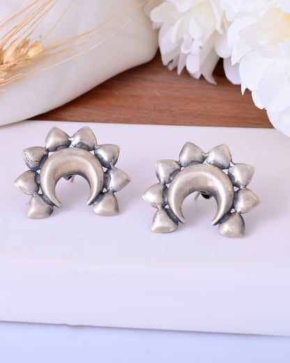 Sunburst Studs - Zirak Silver
