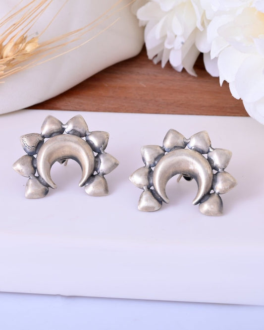 Sunburst Studs - Zirak Silver