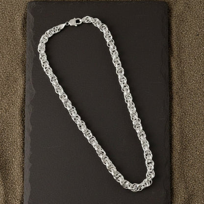 Taaruq Chain – Glossy Finish Cable Silver Chain - Zirak Silver
