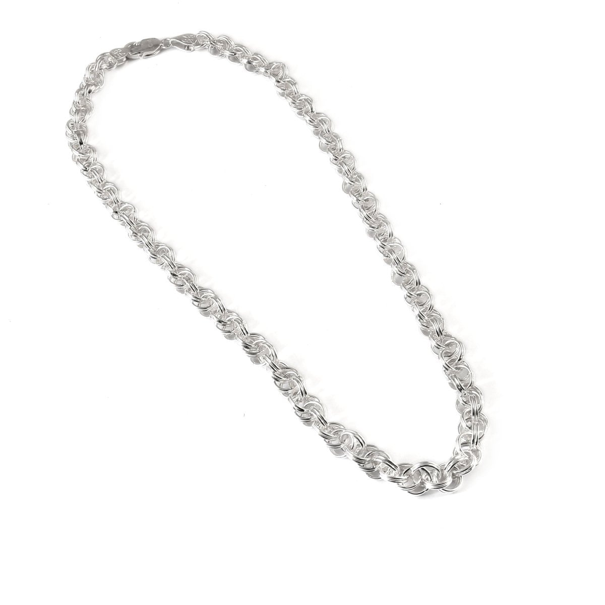 Taaruq Chain – Glossy Finish Cable Silver Chain - Zirak Silver
