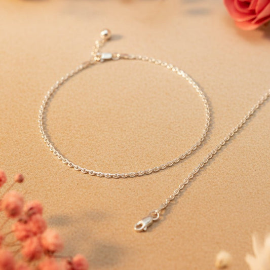 Tarang Chain Anklet - Zirak Silver