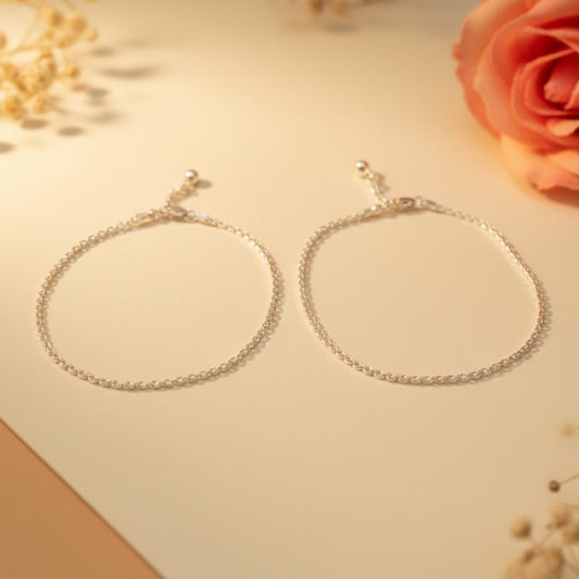 Tarang Chain Anklet - Zirak Silver