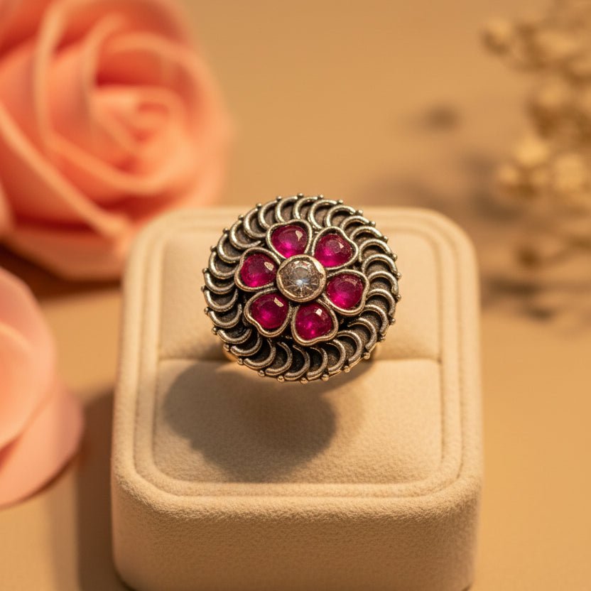 Tarini Ring - Zirak Silver