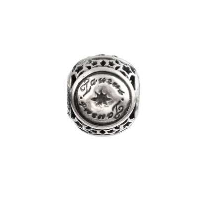 Taurus Luck Pave Silver Charm Bead - Zirak Silver