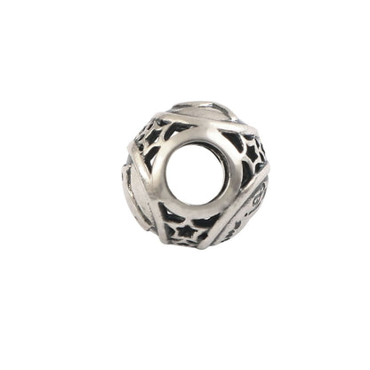 Taurus Luck Pave Silver Charm Bead - Zirak Silver