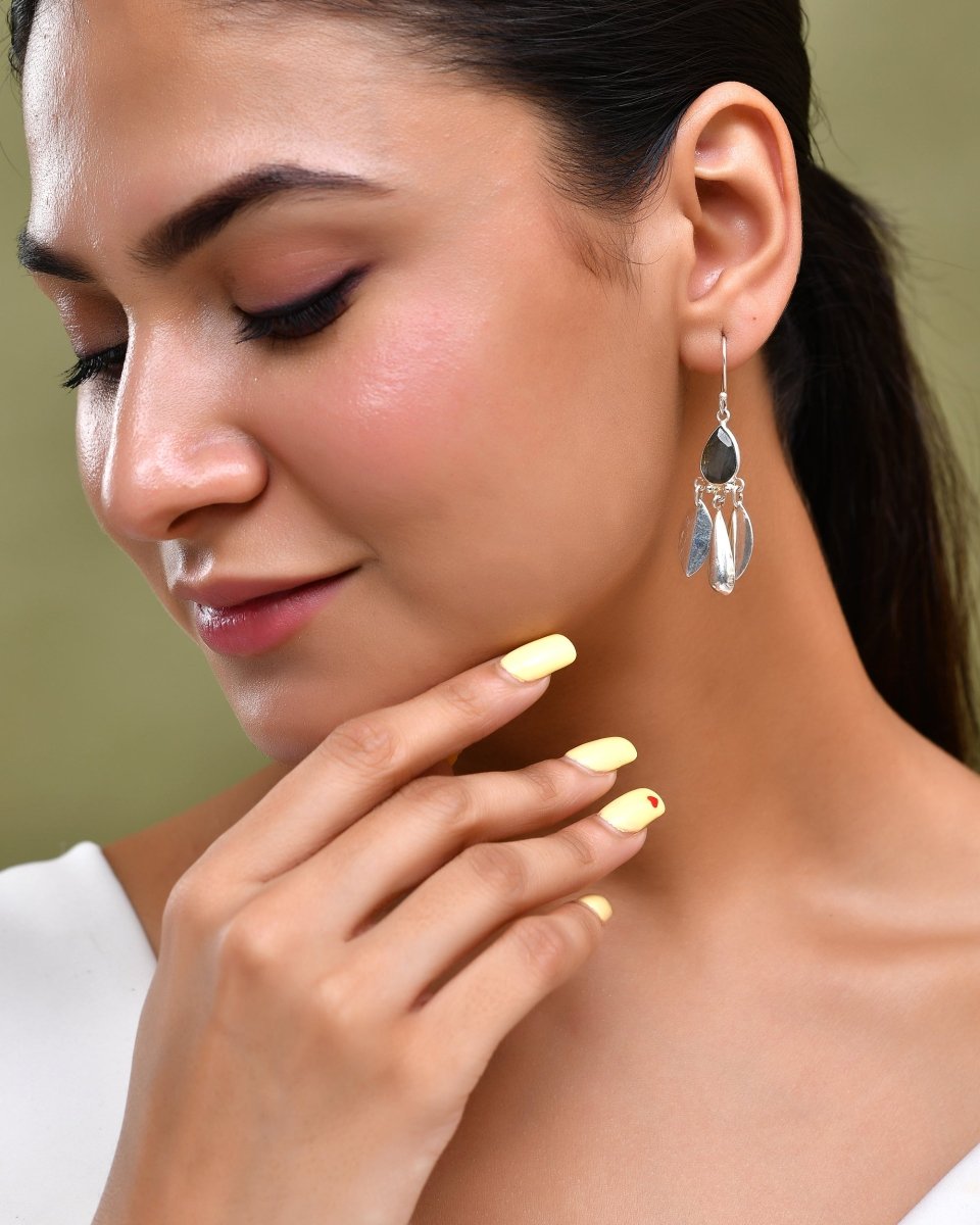 Teardrop Tribal 925 Silver Dangles - Zirak Silver