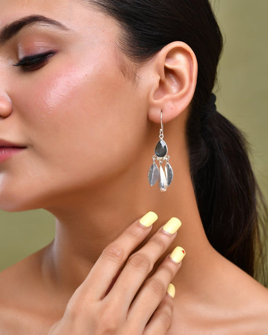 Teardrop Tribal 925 Silver Dangles - Zirak Silver