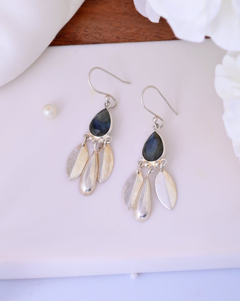 Teardrop Tribal 925 Silver Dangles - Zirak Silver