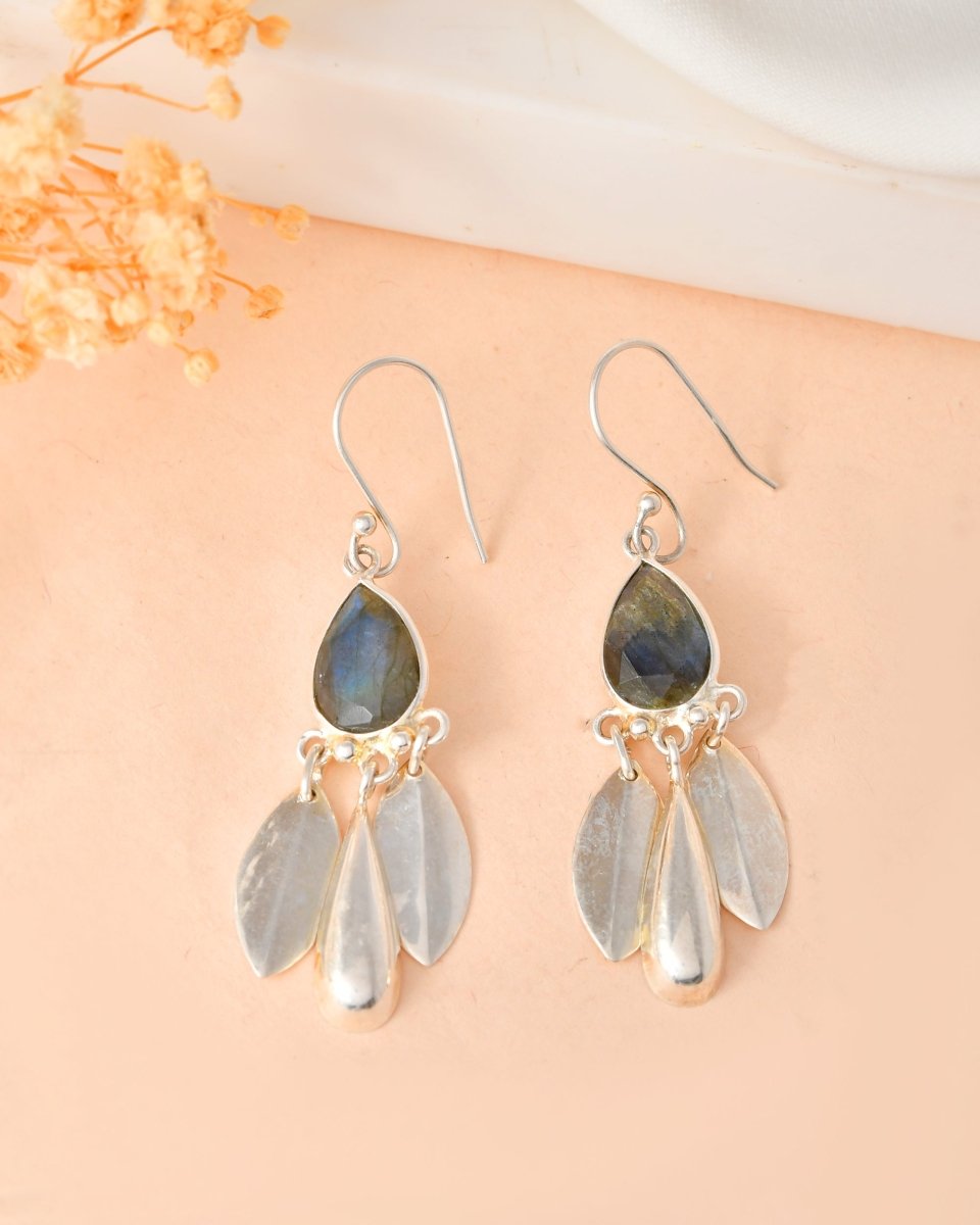 Teardrop Tribal 925 Silver Dangles - Zirak Silver