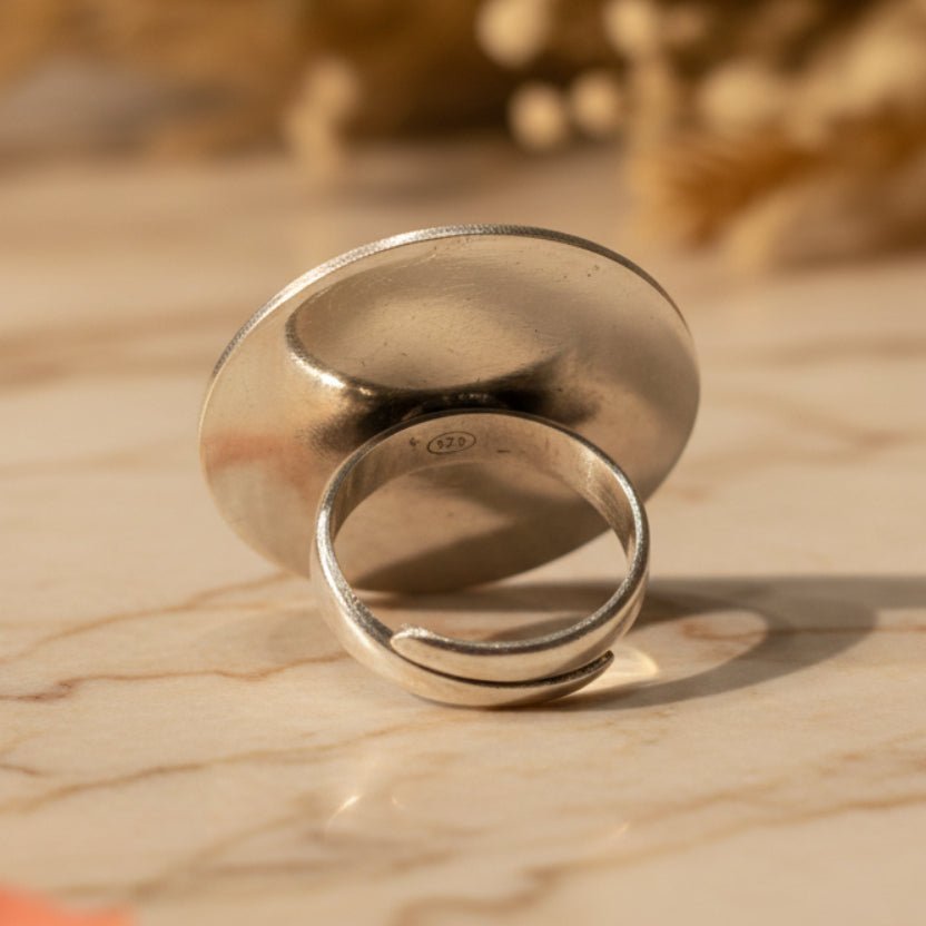 Tejas Silver Shield Ring - Zirak Silver