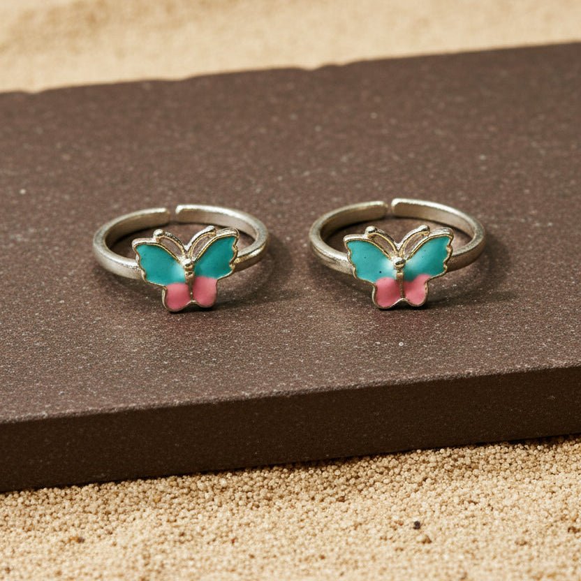 Titli Rang Toe Ring - Zirak Silver