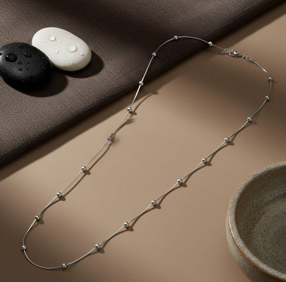 Yusuf Chain – Beaded Silver Chain