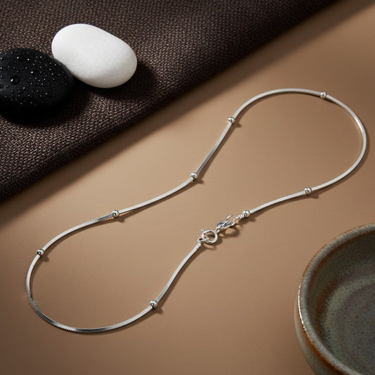 Rizwaan Chain – Beaded Silver Chain