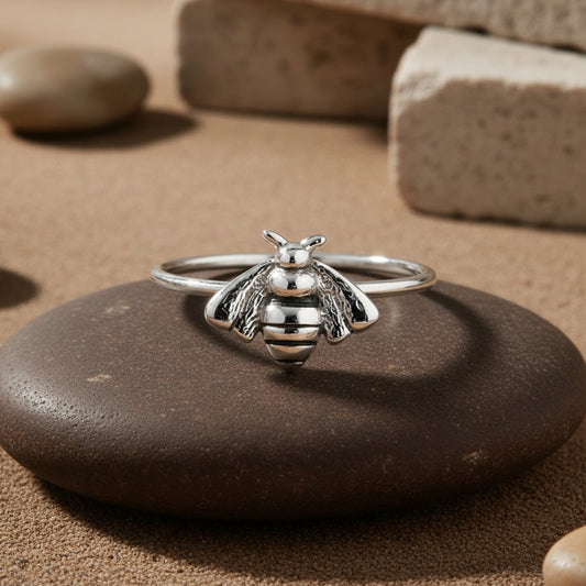 Sterling Silver Honey Bee Ring