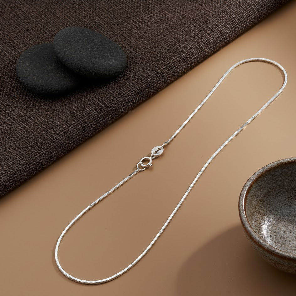 Ksham Chain – Snake Silver Chain