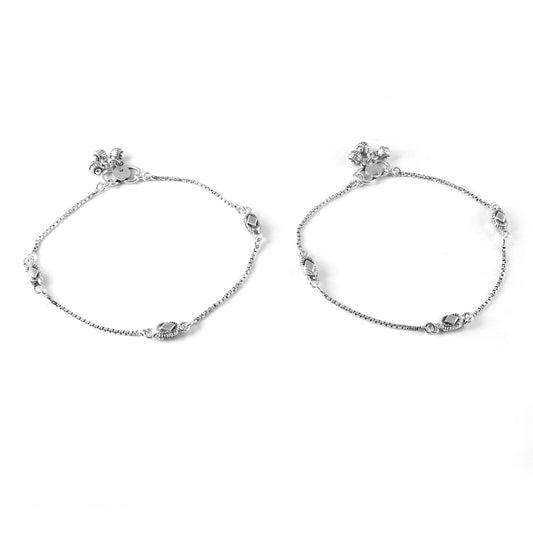 Vedika Anklet - Zirak Silver