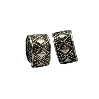 Vintage Tribal Pattern Adjustable 925 Silver Ear Cuff - Zirak Silver