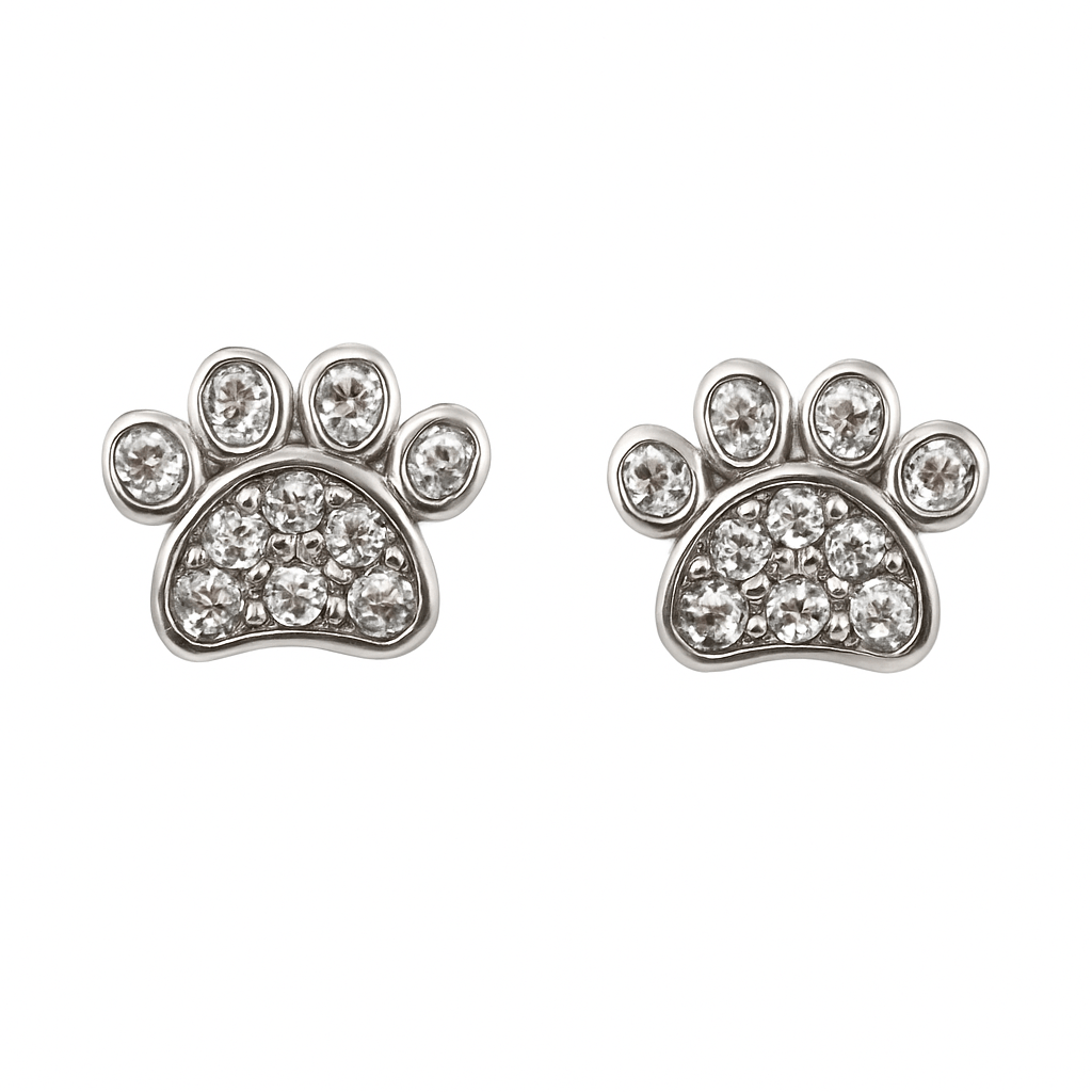 Yellow Paw Print Charm in 925 Silver - Zirak Silver
