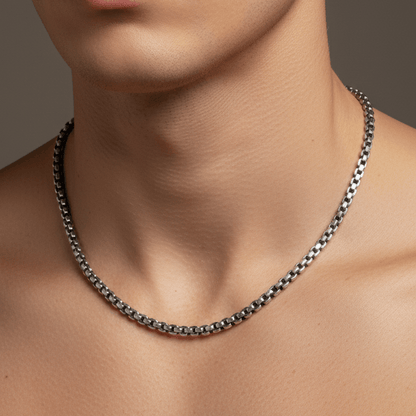 Zirak Silver 925 Box Chain Necklace – Thick Durable Square Link Chain - Zirak Silver