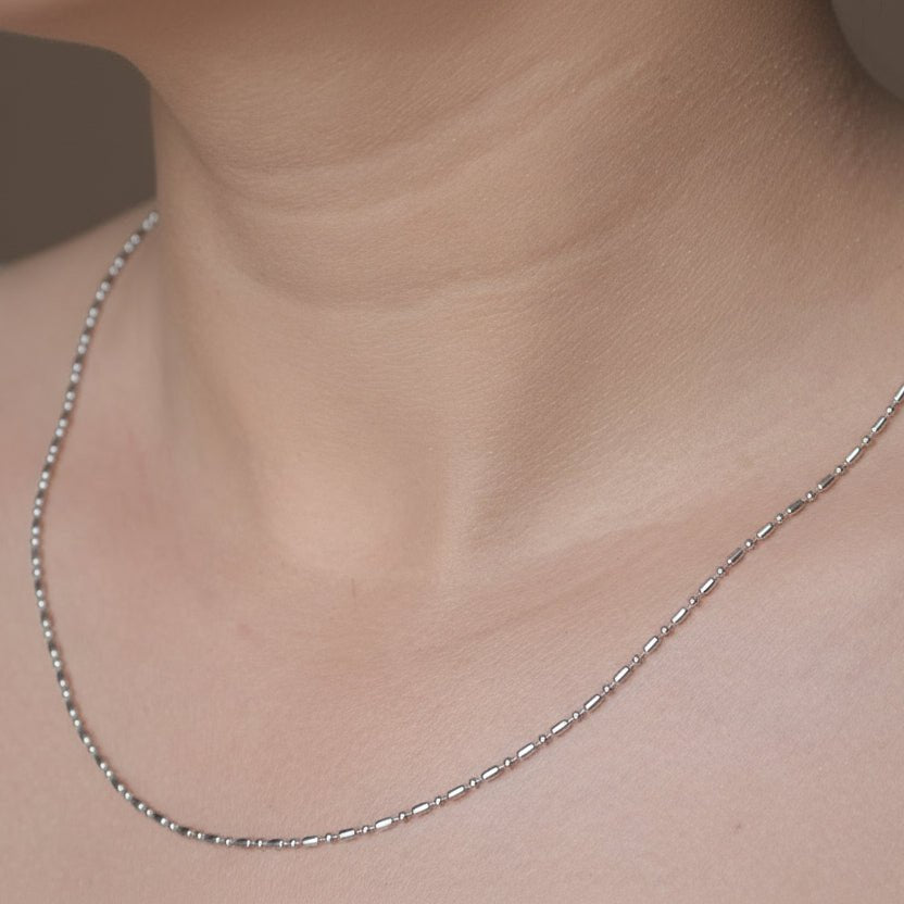 Zohra Chain – Beaded Silver Chain - Zirak Silver