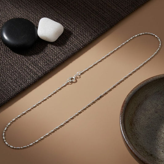 Zohra Chain – Beaded Silver Chain - Zirak Silver