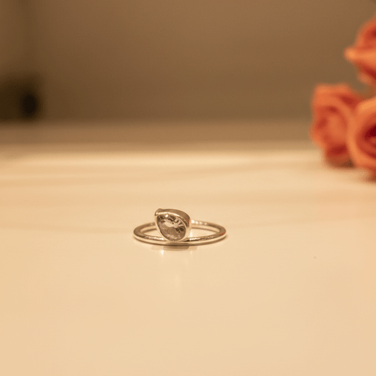 Zoya East - West Teardrop Ring - Zirak Silver